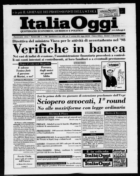 Italia oggi : quotidiano di economia finanza e politica